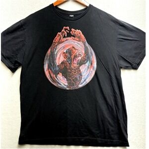 Wrath Monkey Tee Men's Size XL Black Red Horror Anime T-shirt
